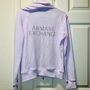 Armani Exchange sporty white hoody, new with tags
